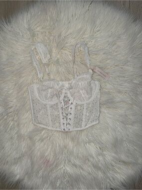 Victoria's Secret White Lace Corset Bralette